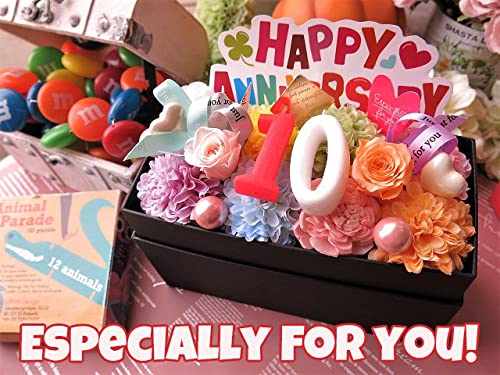 Amazon｜結婚記念日 妻 10周年 プレゼント ご希望数字入り 花束